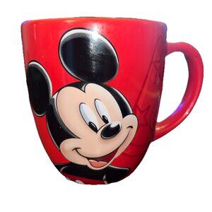 Authentic Micky Mouse Mug Large Red Disney Resort